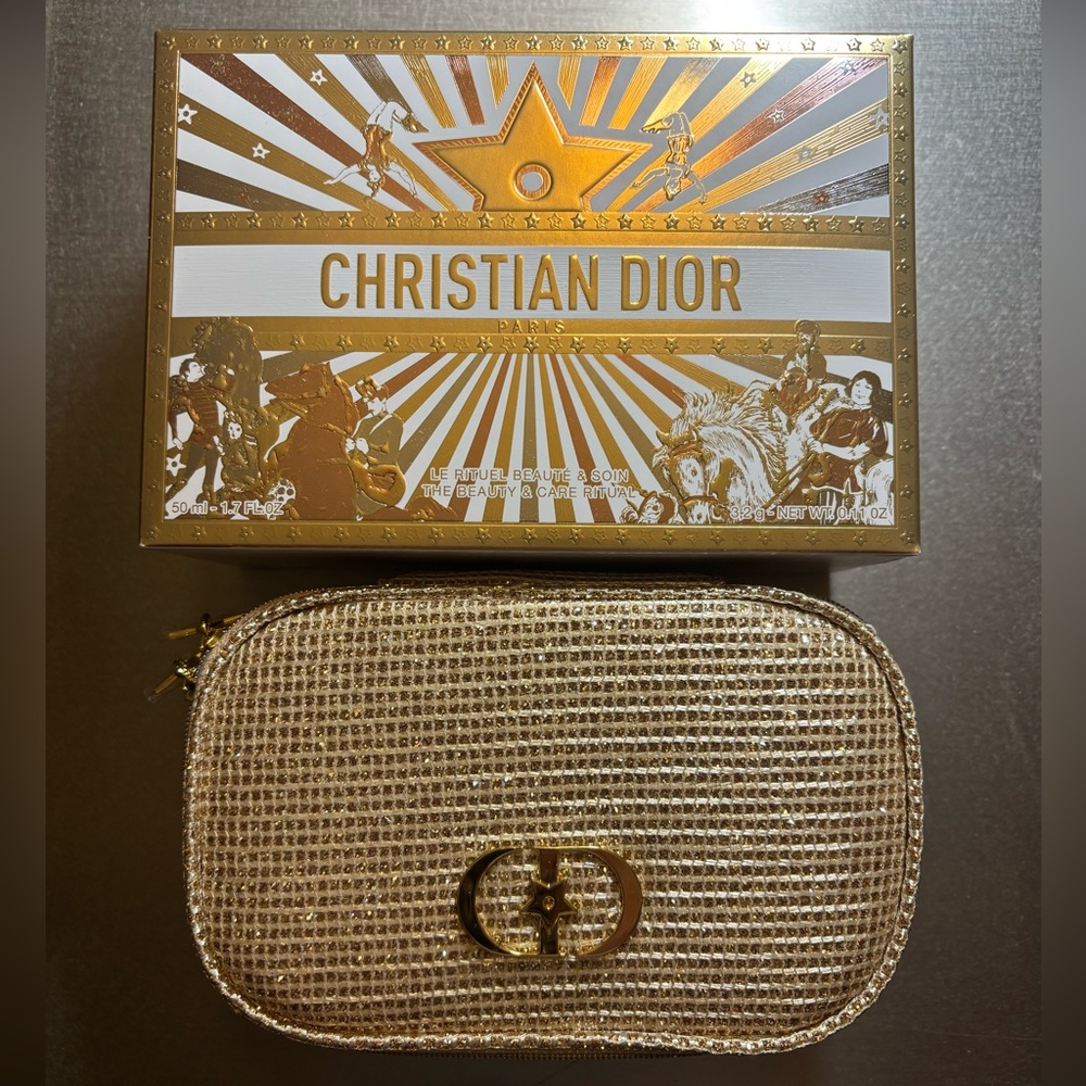 Dior Gold Cosmetic Bag